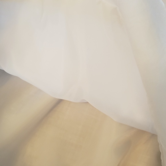 H&M White Skirt - Pretty Layered Flutter Bottom Skirt Size 6 - Picture 12 of 14